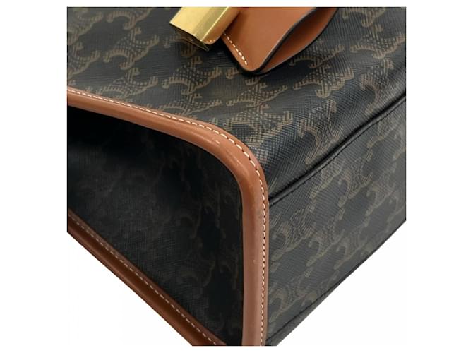Céline Borsa Tote Celine Triomphe Marrone - vista 12