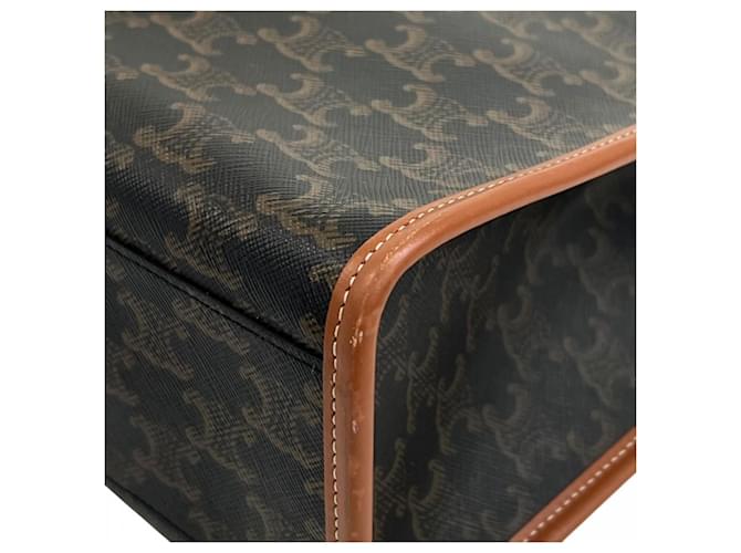 Céline Borsa Tote Celine Triomphe Marrone - vista 13