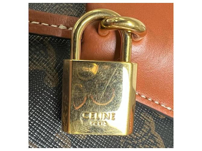 Céline Borsa Tote Celine Triomphe Marrone - vista 15