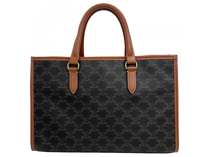 Céline Borsa Tote Celine Triomphe Marrone - vista 2