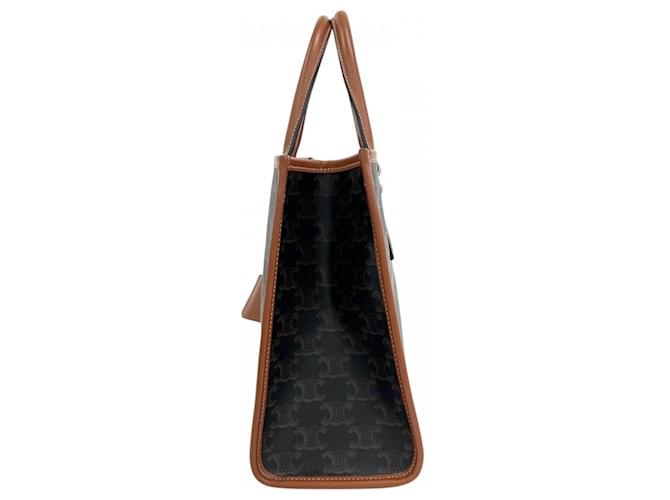 Céline Borsa Tote Celine Triomphe Marrone - vista 3