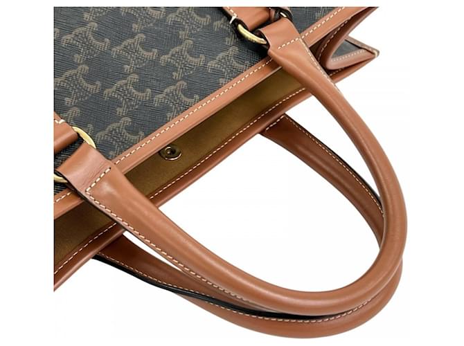 Céline Borsa Tote Celine Triomphe Marrone - vista 8