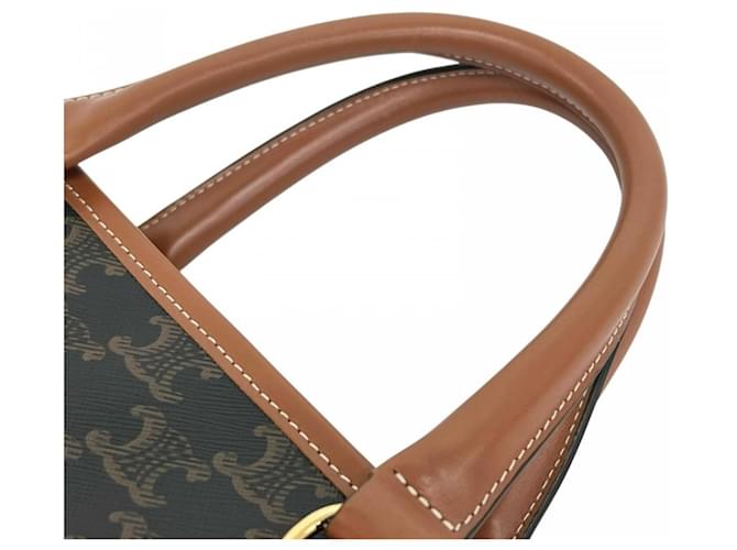 Céline Borsa Tote Celine Triomphe Marrone - vista 9