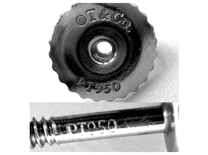 Orecchini a lobo Tiffany & Co. in platino 950 - vista 4