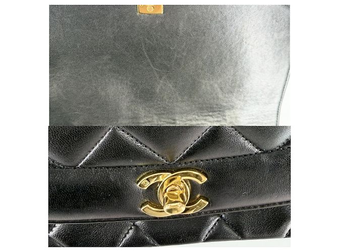Borsa a tracolla Chanel Matelassé Diana 25 Nero - vista 7