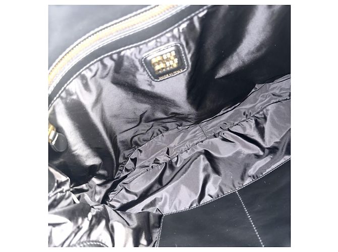 Borsa Tote Miu Miu in pelle nera Nero - vista 4