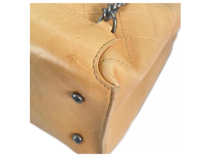 Borsa a mano Chanel in pelle beige - vista 14