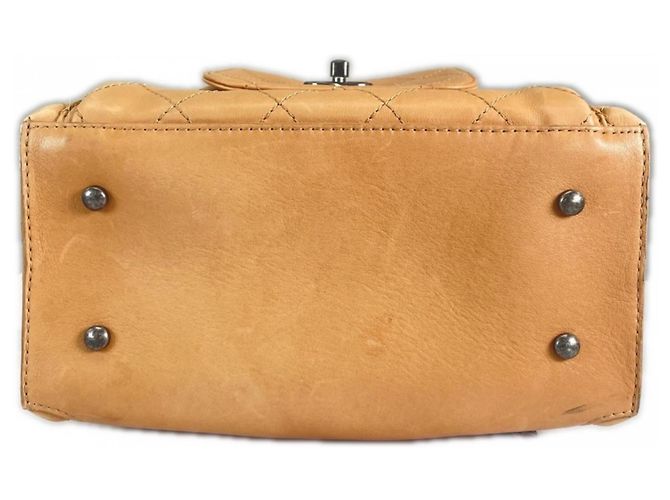 Borsa a mano Chanel in pelle beige - vista 4