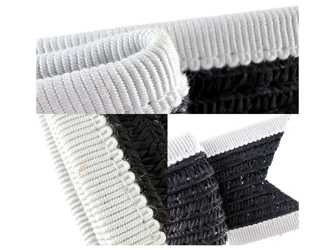 Fermi capelli a nastro Chanel bianco e nero - vista 5