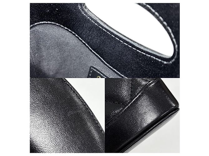 Borsa a tracolla Chanel Matelassé in pelle nera Nero - vista 7
