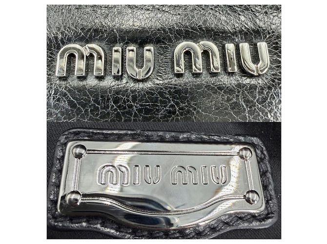 Borsa a mano Miu Miu in pelle nera Nero - vista 5