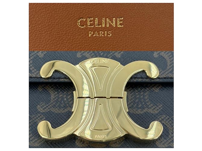 Céline Borsa a spalla Mini Claude Triomphe Celine Marrone - vista 5