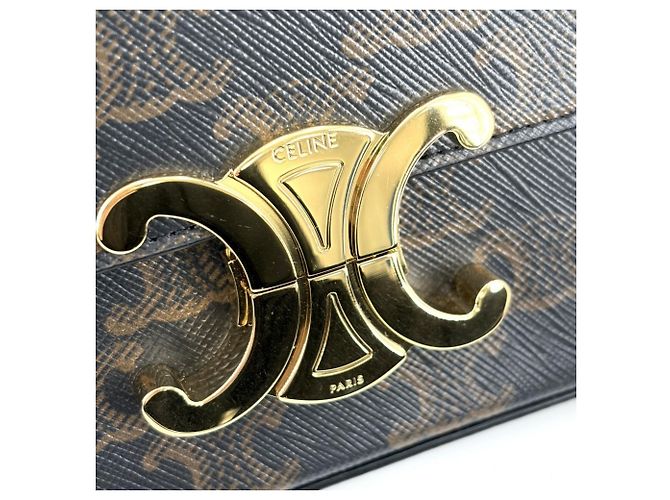 Céline Borsa a spalla Mini Claude Triomphe Celine Marrone - vista 7