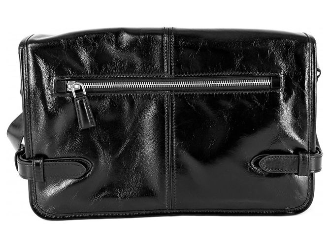 Borsa a tracolla Prada in pelle nera Nero - vista 2