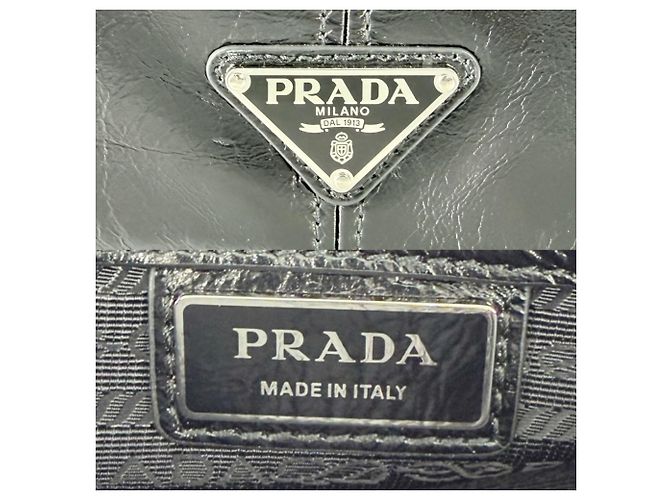 Borsa a tracolla Prada in pelle nera Nero - vista 5
