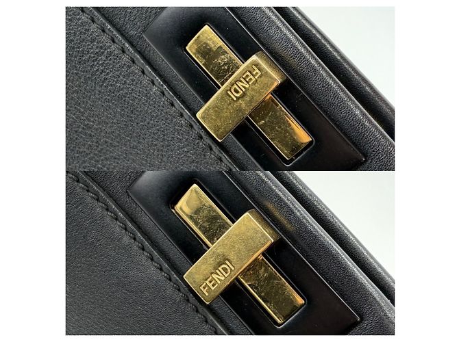 Borsa Fendi Peekaboo Regular Nero - vista 13
