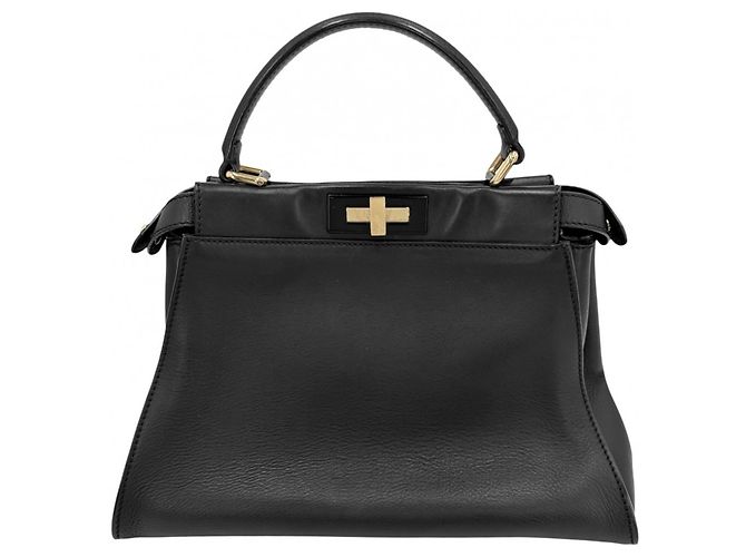 Borsa Fendi Peekaboo Regular Nero - vista 2