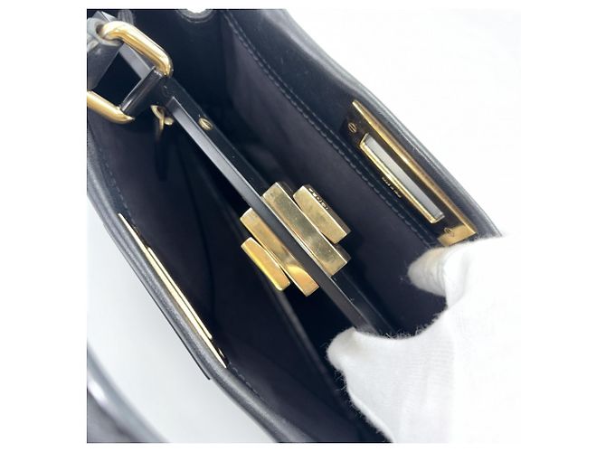 Borsa Fendi Peekaboo Regular Nero - vista 4