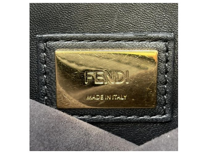 Borsa Fendi Peekaboo Regular Nero - vista 7