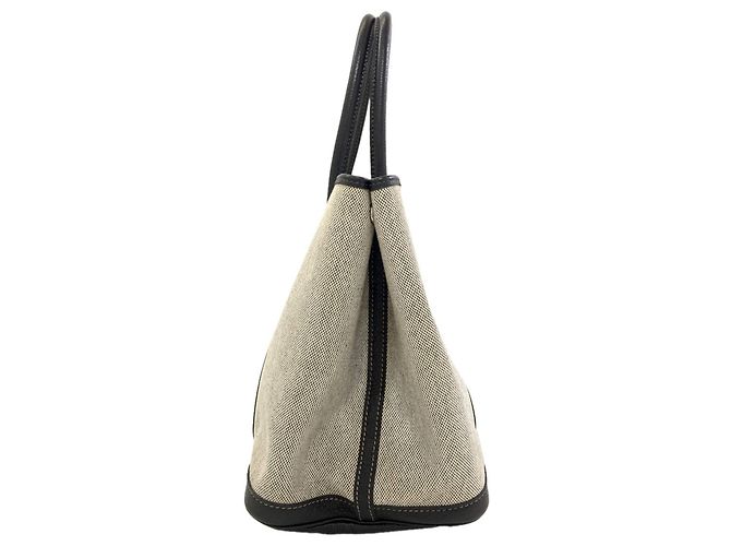 Hermès Borsa Tote Hermes Garden Party PM Marrone Nero - vista 3