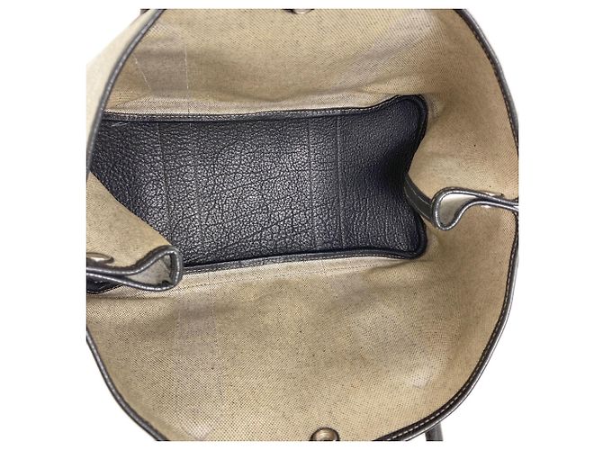 Hermès Borsa Tote Hermes Garden Party PM Marrone Nero - vista 4