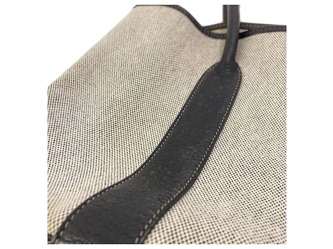 Hermès Borsa Tote Hermes Garden Party PM Marrone Nero - vista 7