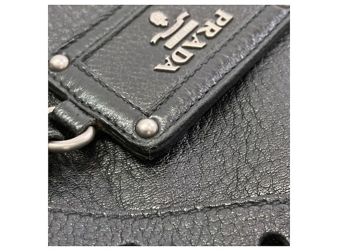 Prada Calfskin 2-Way Tote Bag Black - view 15