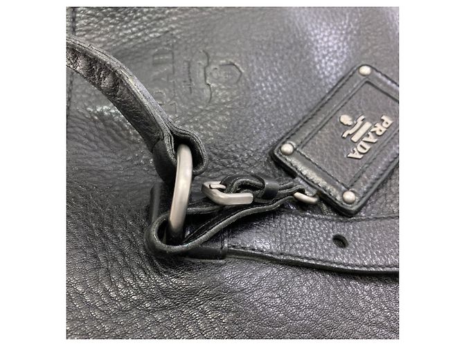 Prada Calfskin 2-Way Tote Bag Black - view 16