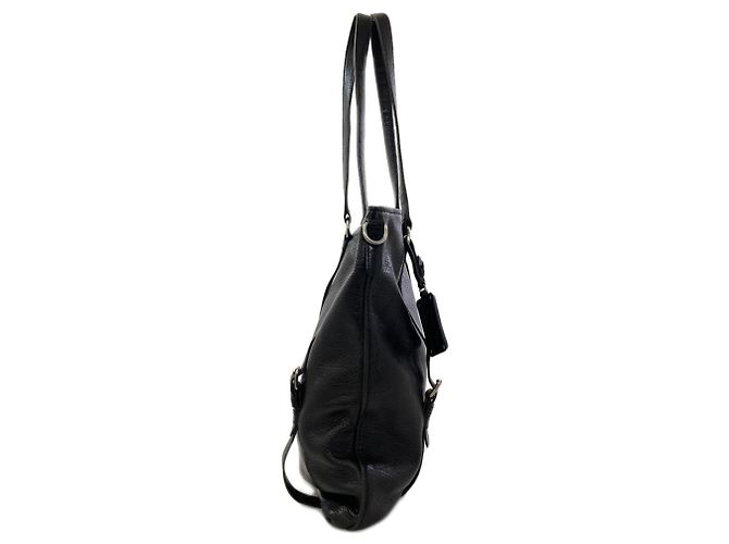 Prada Calfskin 2-Way Tote Bag Black - view 3
