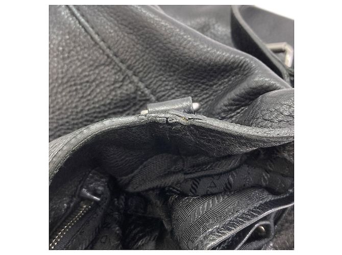 Prada Calfskin 2-Way Tote Bag Black - view 8