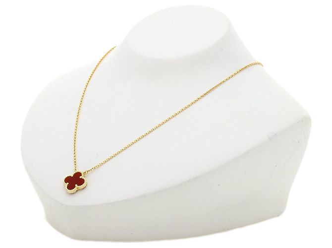 Van Cleef & Arpels Vintage Alhambra Karneol Halskette - Ansicht 3
