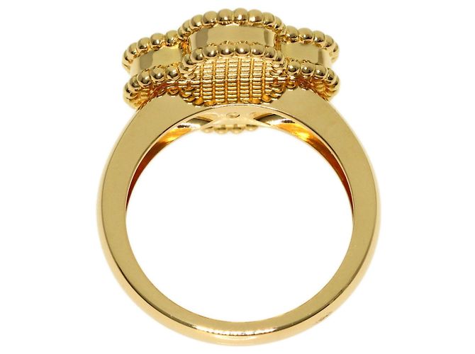 Anello Van Cleef & Arpels Vintage Alhambra Onice e Diamanti - vista 4