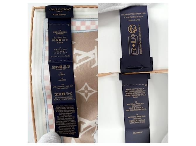 Louis Vuitton Seidentuch Mehrfarben Beige - Ansicht 3
