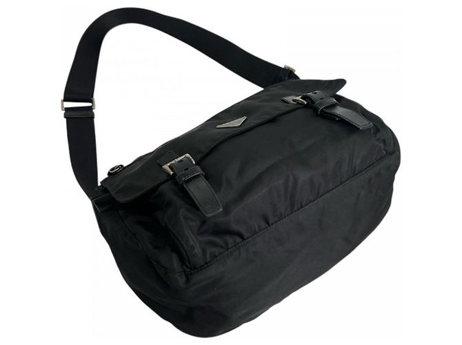 Borsa a tracolla Prada in nylon nero - vista 3