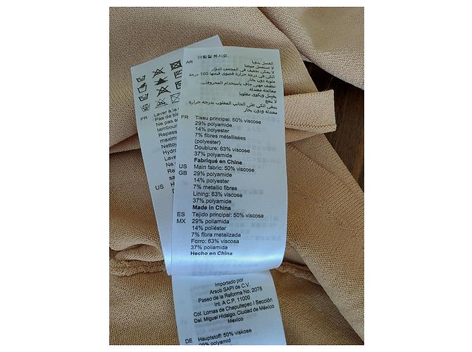 Sandro Beiges Strick-Maxikleid aus Pointelle Golden - Ansicht 10