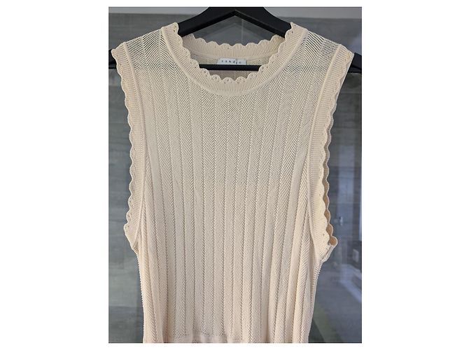 Sandro Juliane langes Strick-Maxikleid Beige - Ansicht 3