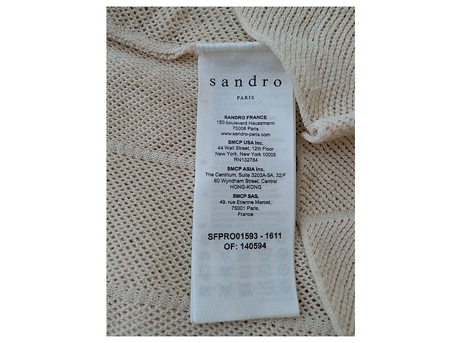 Sandro Juliane langes Strick-Maxikleid Beige - Ansicht 9