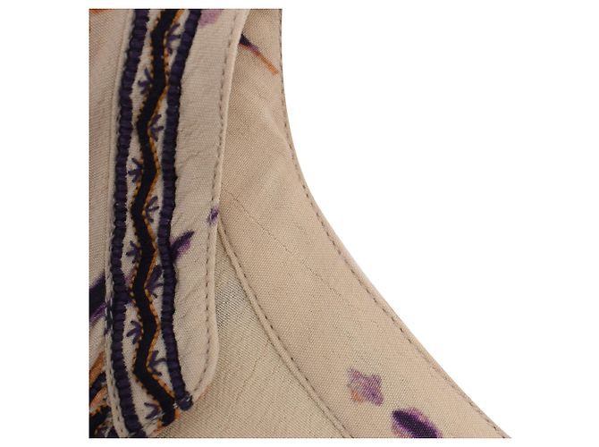 Mini abito Ba&Sh Isabella tie-dyed in viscosa crema Bianco Crudo - vista 16