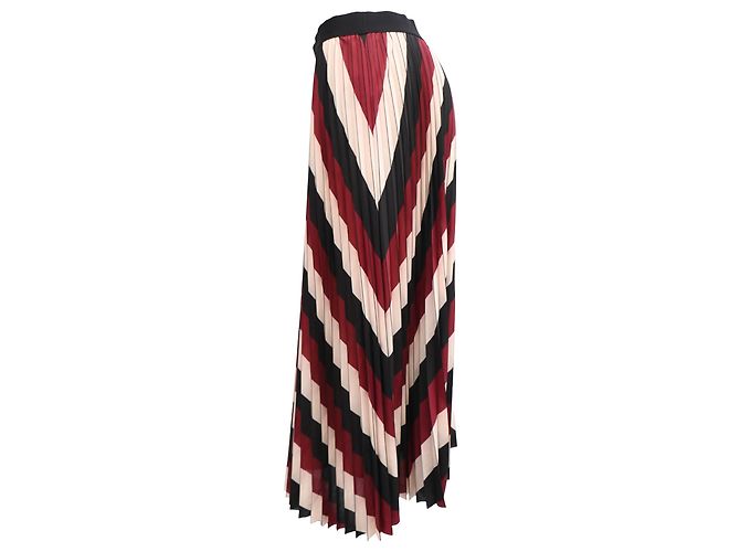 Ba&Sh Hendy Pleated Midi Skirt in Multicolor Polyester  Multiple colors - view 2