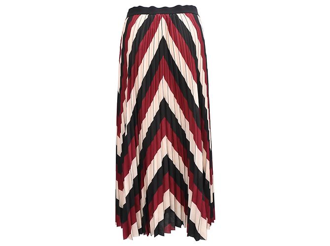Ba&Sh Hendy Pleated Midi Skirt in Multicolor Polyester  Multiple colors - view 3