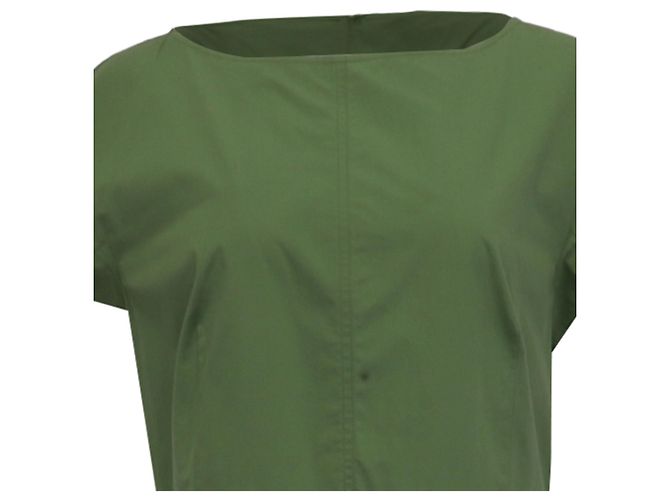 Vestido midi Magma Weekend Max Mara en algodón verde - vista 2