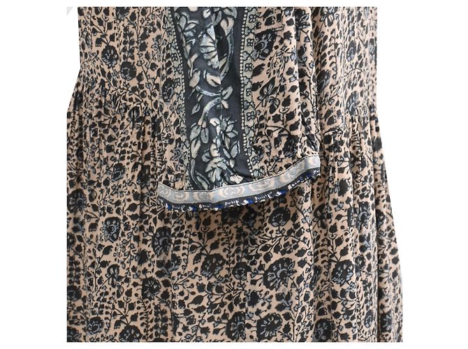 Ba&Sh Travis Mini-Kleid mit Blumenprint aus multicoloured Viskose Mehrfarben - Ansicht 12