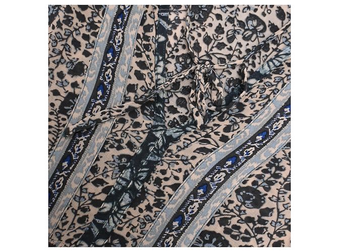 Ba&Sh Travis Mini-Kleid mit Blumenprint aus multicoloured Viskose Mehrfarben - Ansicht 14