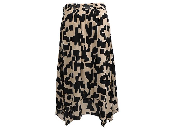 Falda midi estampada Ba&Sh en viscosa beige - vista 3