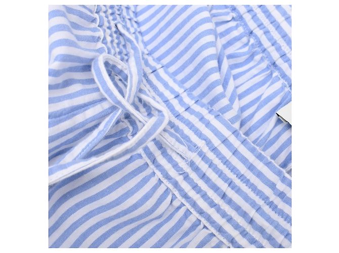 Pantalones cortos de rayas con apliques florales Sandro en algodón azul - vista 14