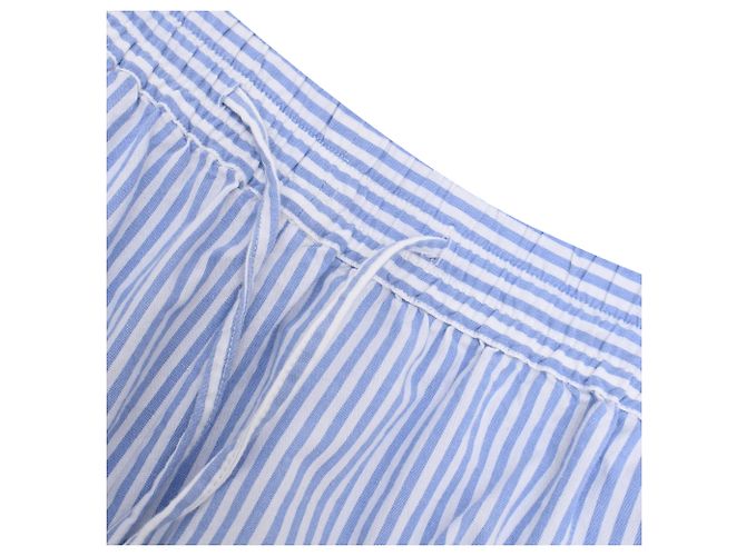 Pantalones cortos de rayas con apliques florales Sandro en algodón azul - vista 17
