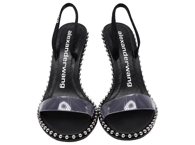 Sandali con tacco Nova Studded Slingback Alexander Wang in pelle nera Nero - vista 2