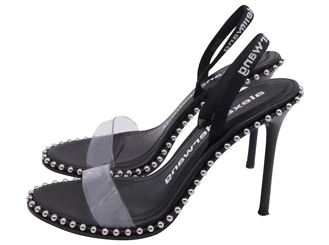 Sandali con tacco Nova Studded Slingback Alexander Wang in pelle nera Nero - vista 4
