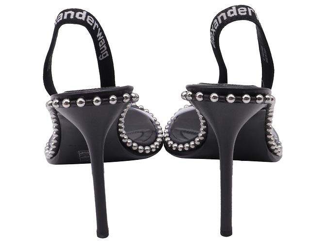 Sandali con tacco Nova Studded Slingback Alexander Wang in pelle nera Nero - vista 5