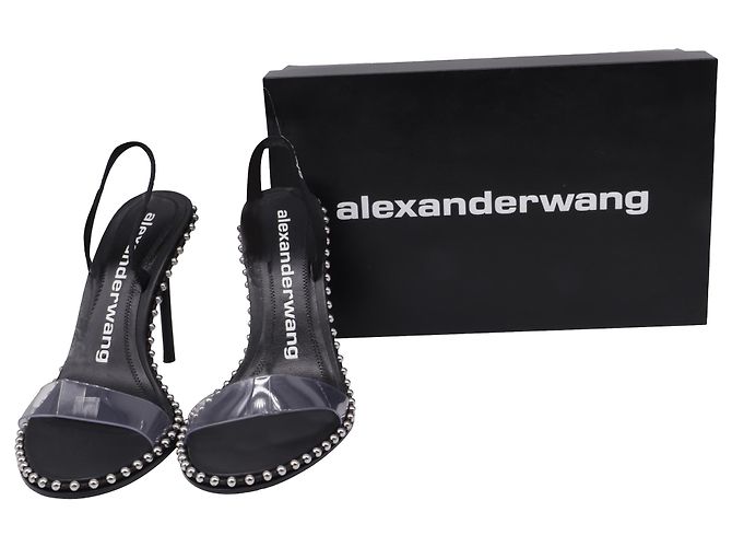 Sandali con tacco Nova Studded Slingback Alexander Wang in pelle nera Nero - vista 6